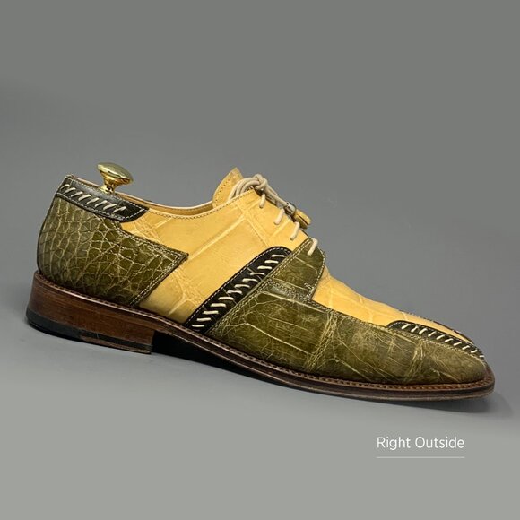 *RARE* DAVID EDEN Exotic Alligator / Decorative Stitch / Bicycle Toe / Men\'s 10 main image 5